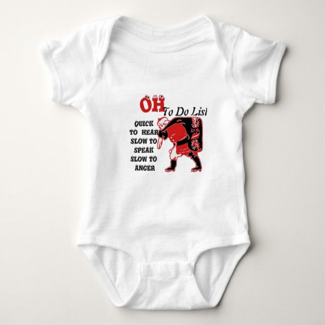 Ho Ho Ho! Special Santa To Do List Art Print Baby Bodysuit (Front)