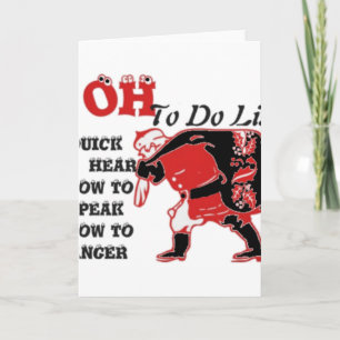 Ho Ho Ho! Special Santa To Do List Art Print Holiday Card