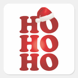 HO HO HO SQUARE STICKER
