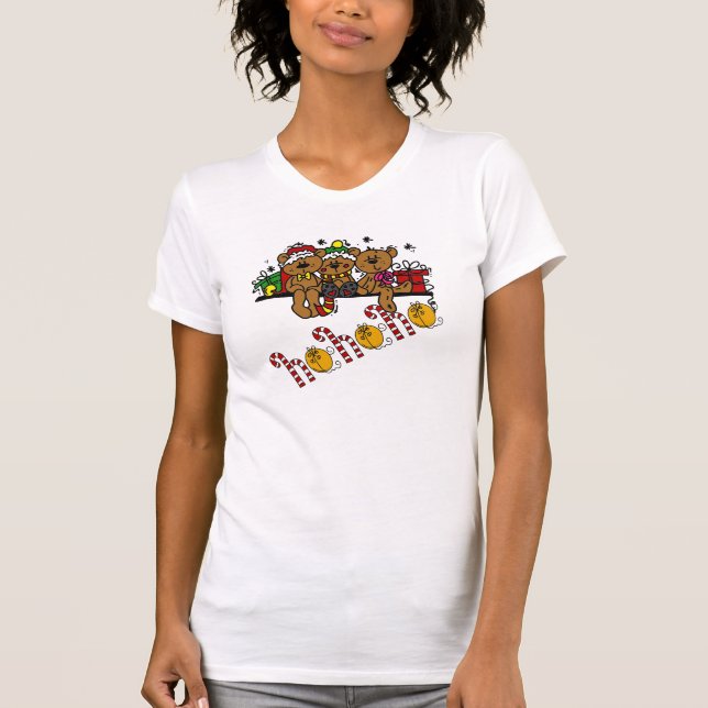 Ho Ho Ho Teddy Bears T-Shirt (Front)