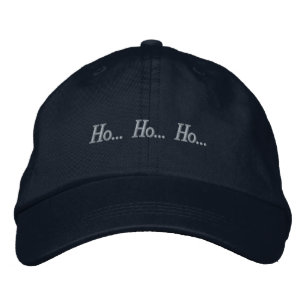 Ho Ho Ho Text Christmas Cheer Celebration-Hat Cool Embroidered Baseball Cap
