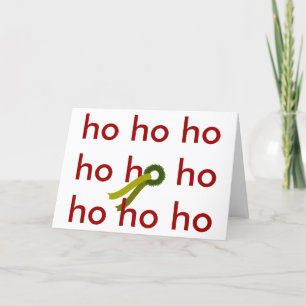 ho ho ho thank you card