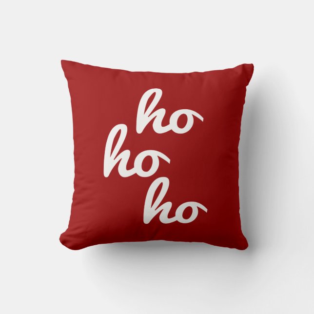 Ho-ho-ho Throw Pillow (Front)