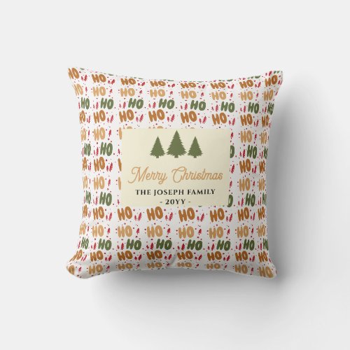 Ho Ho Ho Throw Pillow