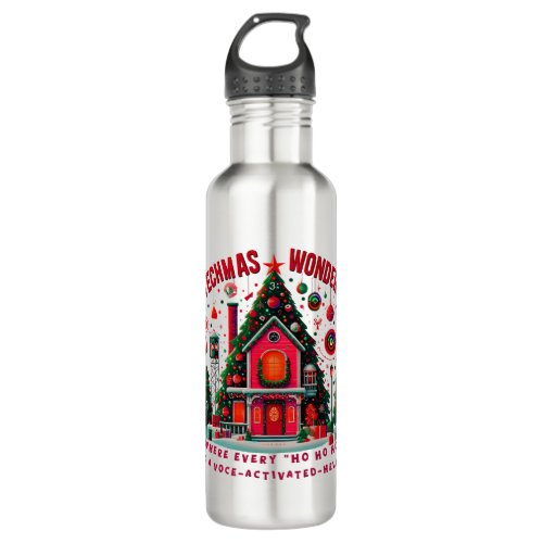 Ho_ho_ho to a Smarter Home For Christmas Holiday  Stainless Steel Water Bottle