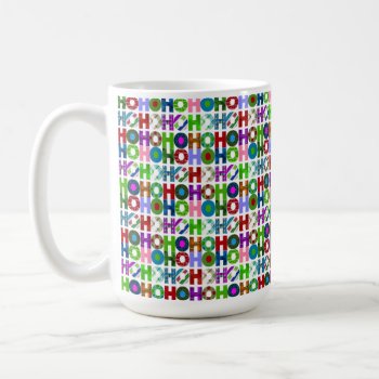 Ho Ho Ho Typography Pattern Coffee Mug by TheHomeStore at Zazzle