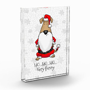 HO HO HO Very Funny Santa Costume Dog Sarcastic Acrylic Award