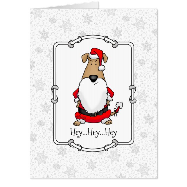 HO HO HO Very Funny Santa Costume Sarcastic Dog Card (Front)