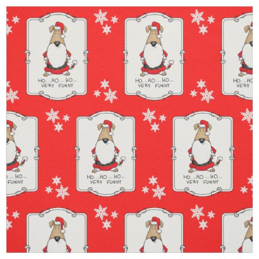 HO HO HO Very Funny Santa Costume Sarcastic Dog Fabric