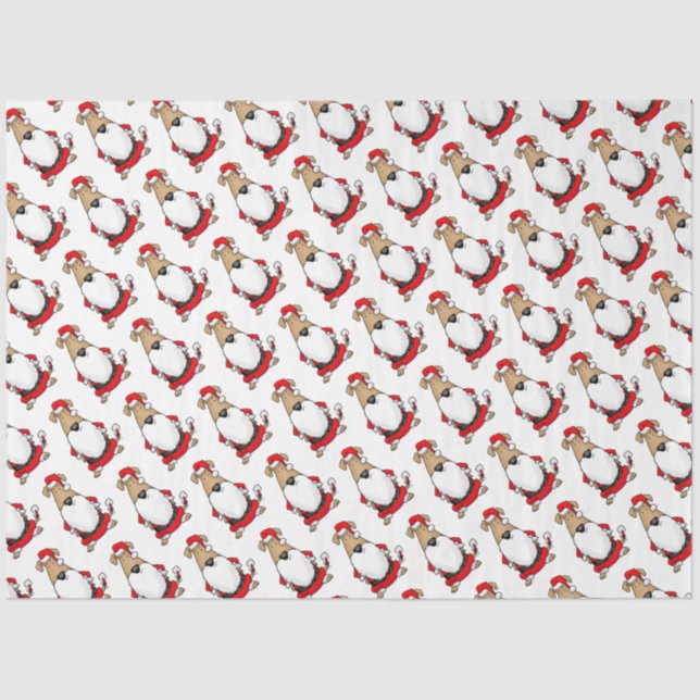 HO HO HO Very Funny Santa Costume Sarcastic Dog Tissue Paper (Front)