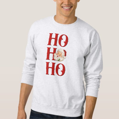 Ho Ho Ho Vintage Christmas Santa Sweatshirt