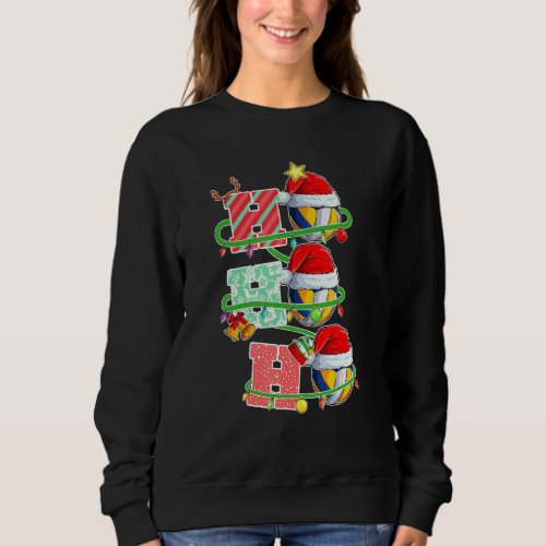 Ho Ho Ho Volleyball Pajama Cute Christmas Funny Sa Sweatshirt