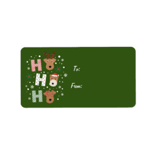 Ho Ho Ho Welsh Terrier Merry Christmas Label