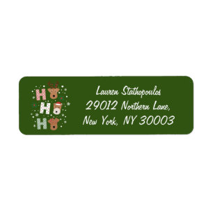 Ho Ho Ho Welsh Terrier Merry Christmas Label