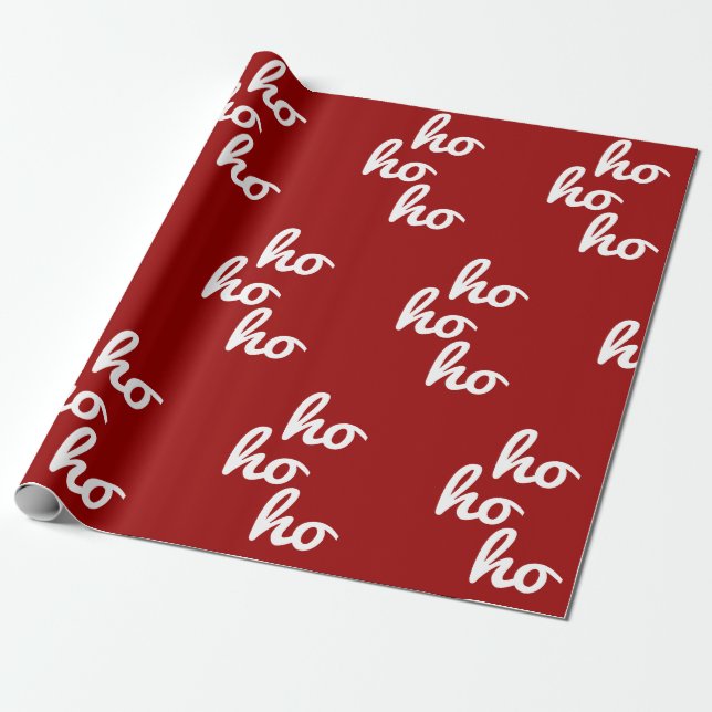 Ho-ho-ho Wrapping Paper (Unrolled)