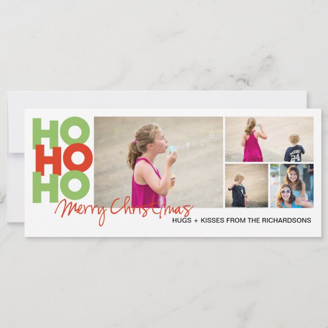 Ho Ho Ho x4! Holiday Card (Front)