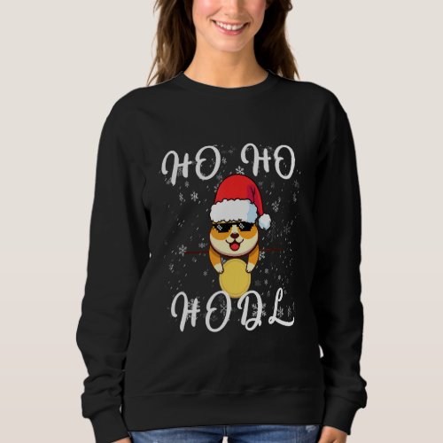 Ho Ho Hodl Crypto Santa Claus Shibu Dogecoin Crypt Sweatshirt