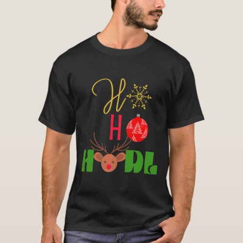 HO HO HODL Funny Christmas Cryptocurrency Design  T_Shirt