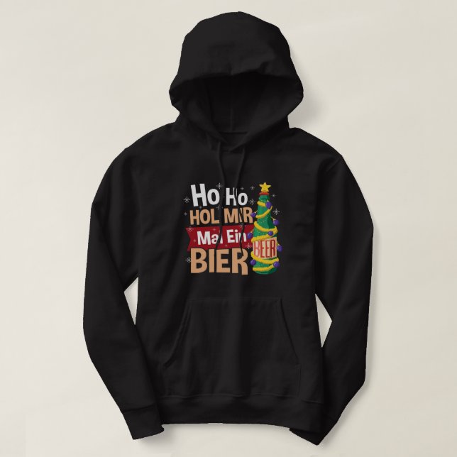 Ho Ho Hol mir ein Bier Christmas Tree Beer259 Hoodie (Design Front)