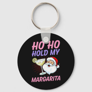 Ho Ho Hold My Margarita Christmas In July Santa Va Keychain