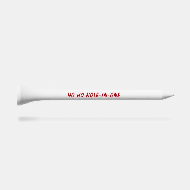 Ho Ho Hole-In-One Funny Golfer Christmas Golf Tees (Side (Horz))