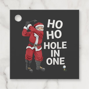 Ho Ho Hole in One Funny Golfing Xmas Christmas Favor Tags