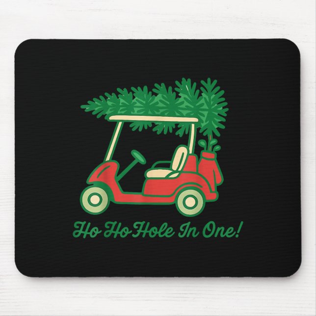Ho Ho Hole In One Santa Golf Christmas Holiday Gol Mouse Pad (Front)