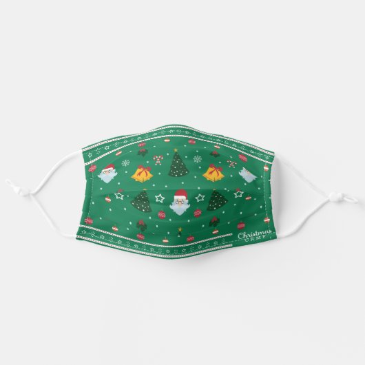 "Ho! Ho! Holiday!" Christmas Mask (Front, Unfolded)