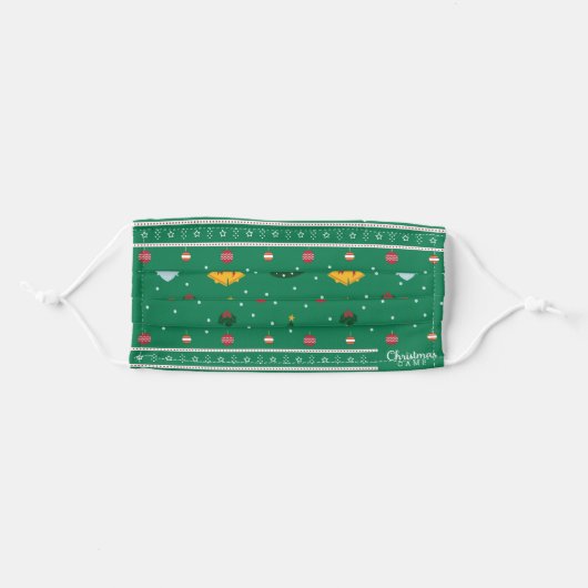 "Ho! Ho! Holiday!" Christmas Mask (Front, Folded)