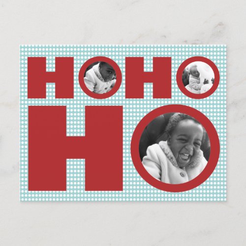 Ho Ho Holiday Photo Postcard