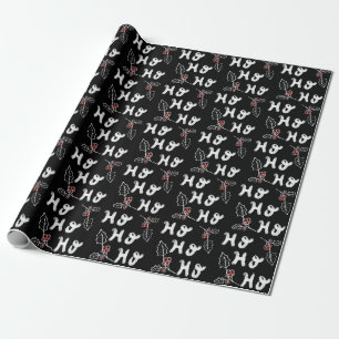 Ho Ho Holiday Wrapping Paper Chalkboard