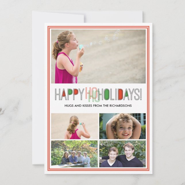 Ho Ho Holidays x5 Holiday Card (Front)