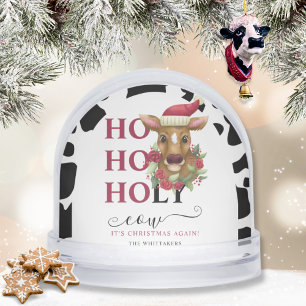 Ho Ho Holy Cow Christmas Snow Globe