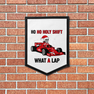 Ho Ho Holy Lap Santa Race Christmas Racing Car Lov Pennant