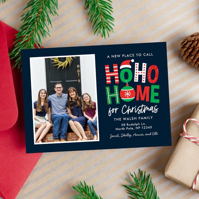 Ho Ho Home Christmas Card Moving Announcement (Creator Uploaded)
