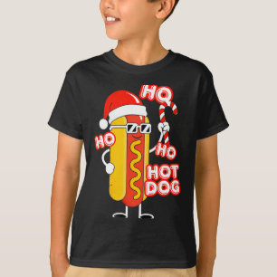 Ho Ho Hot Dog Funny Christmas– Festive Hot Dog In T-Shirt