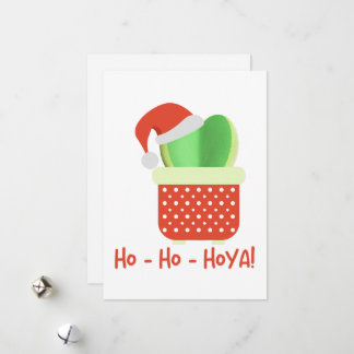 Ho-Ho-Hoya Cute Christmas Santa Hoya Plant Holiday Card