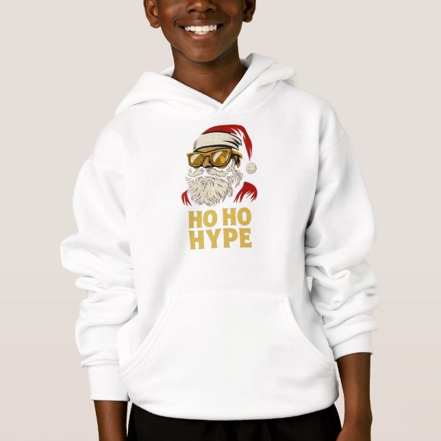 HO HO HYPE – Santa Gold Hoodie (Front)