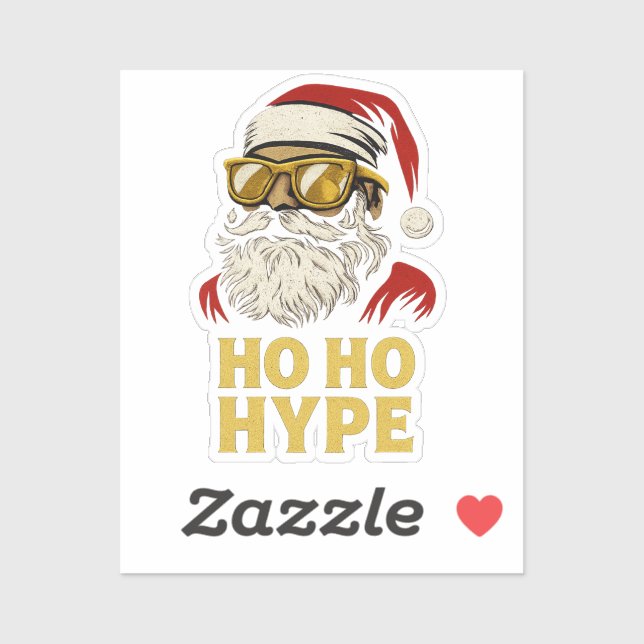 HO HO HYPE – Santa Gold Sticker (Sheet)