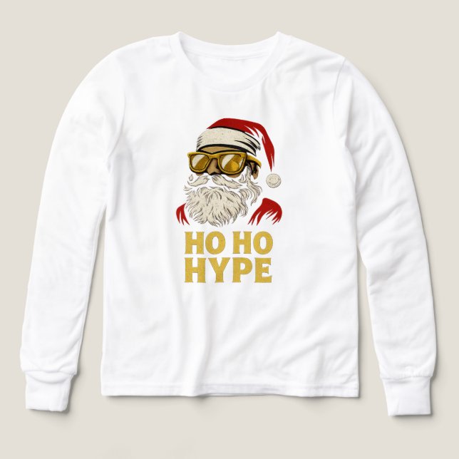 HO HO HYPE – Santa Gold Tri-Blend Shirts (Design Front)