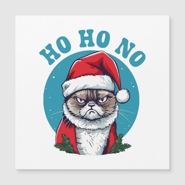 Ho ho no - funny grumpy santa cat (Front)
