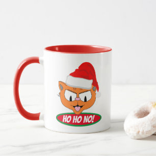 Ho Ho NO! Sarcastic Anti Holiday Cartoon Cat Mug