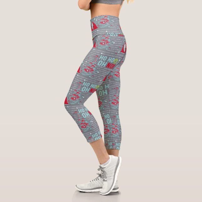 Ho Ho Oh No | Santa Claus Capri Leggings (Left)