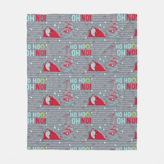 Ho Ho Oh No | Santa Claus Fleece Blanket (Front)