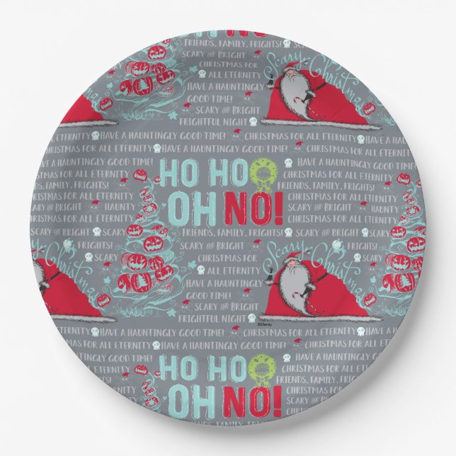 Ho Ho Oh No | Santa Claus Paper Plates (Front)
