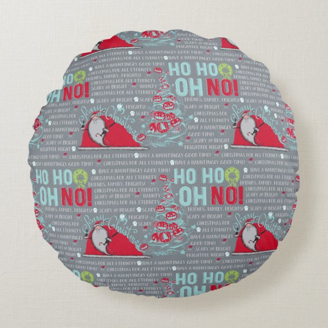 Ho Ho Oh No | Santa Claus Round Pillow (Front)