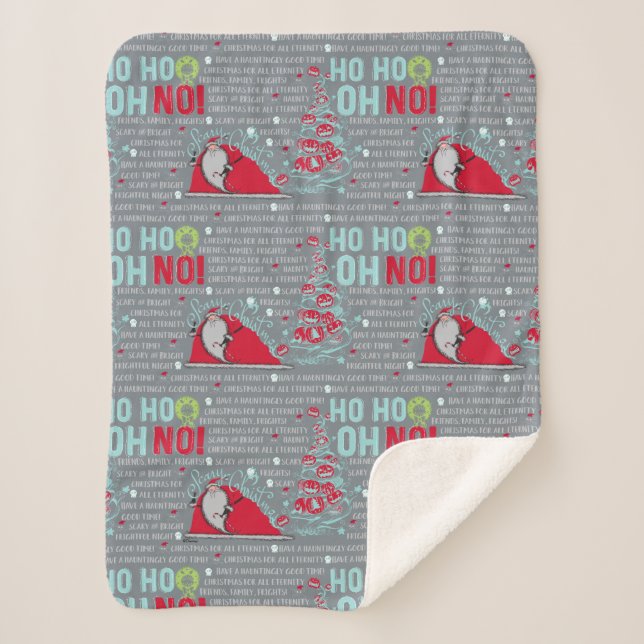 Ho Ho Oh No | Santa Claus Sherpa Blanket (Front)
