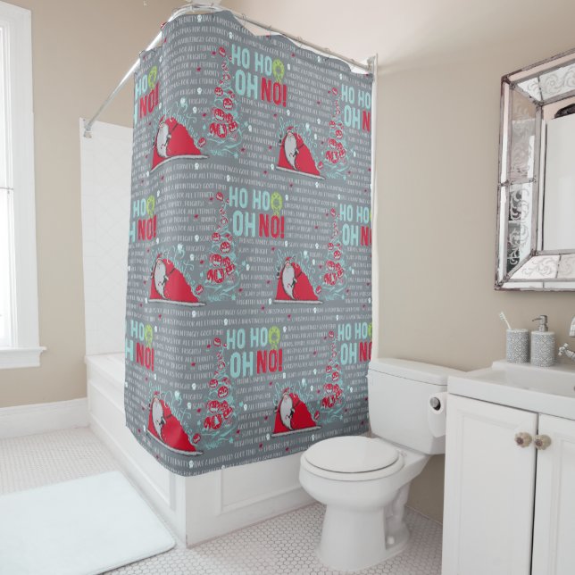 Ho Ho Oh No | Santa Claus Shower Curtain (In Situ)