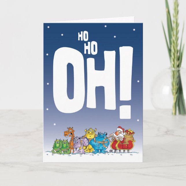Ho Ho Oh Santa Holiday Card (Front)