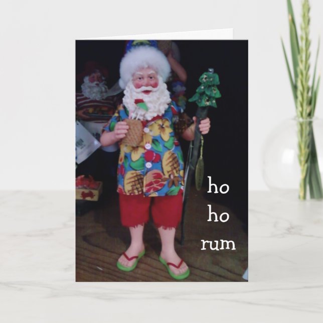 HO HO RUM CASUAL CHRISTMAS WISHES HOLIDAY CARD (Front)